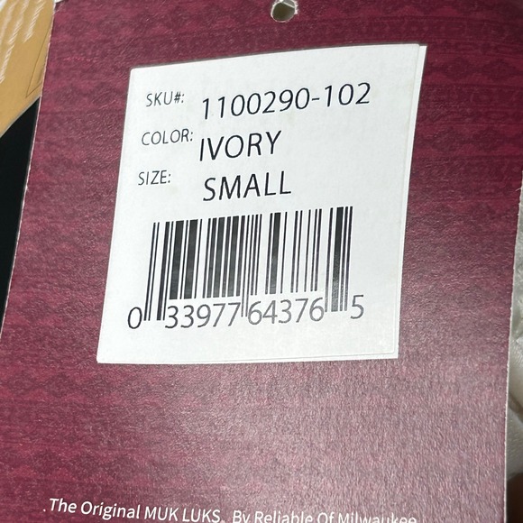 MUK LUKS Small S 5-6 White Contour Slippers Arch‎ Support Metatarsal Heidi Women - Picture 10 of 15